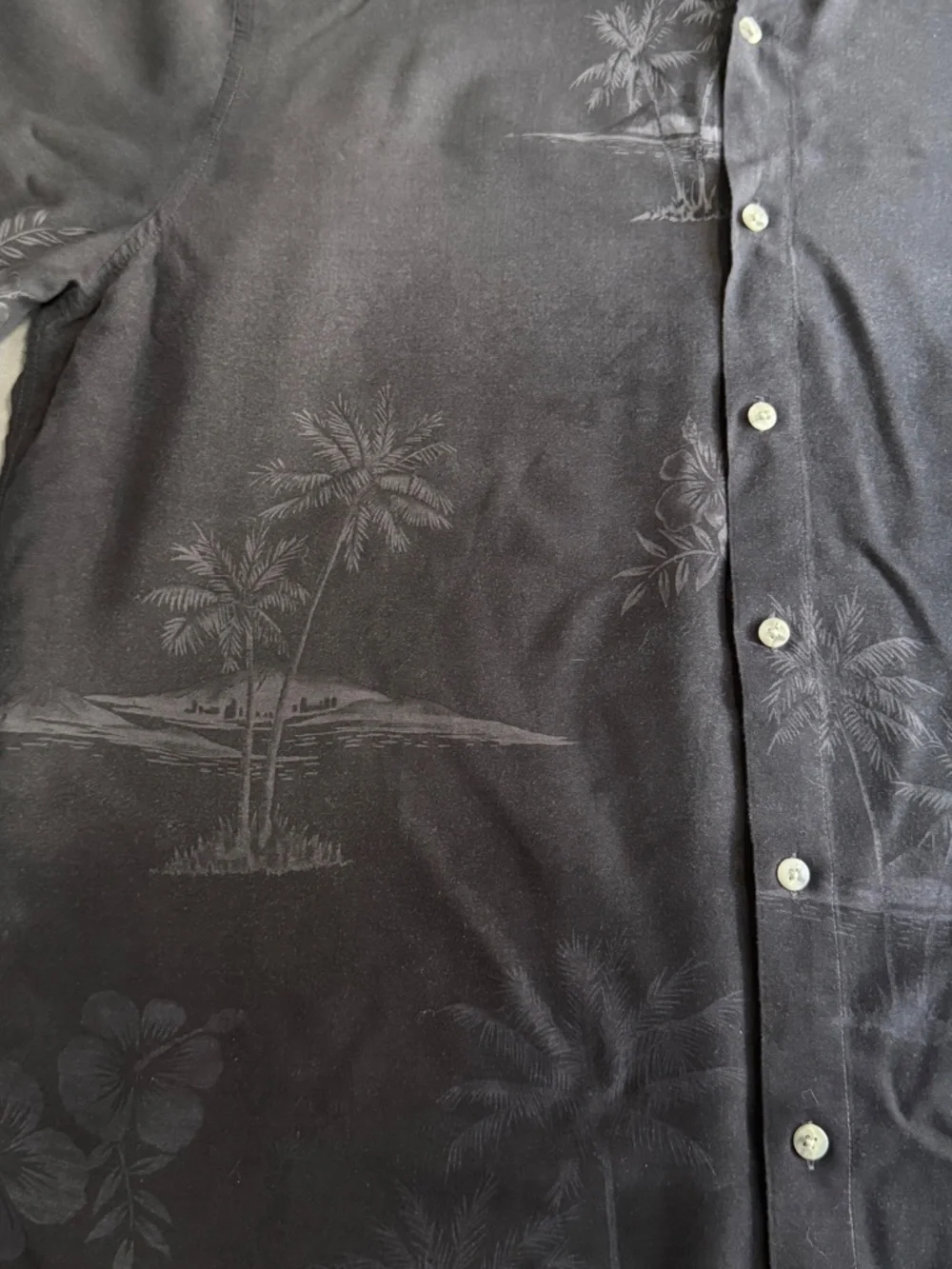 Mens Croft & Barrow Button Down Short Sleeve Tropical Shirt XL
